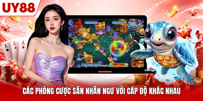 Các phòng cược săn Nhân Ngư với cấp độ khác nhau